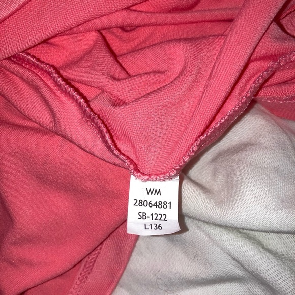 Short Sleeve Shirt: ‘Dream’ pink/salmon Women’s 3X Recycled Polyster/Spandex Tee - Picture 6 of 7